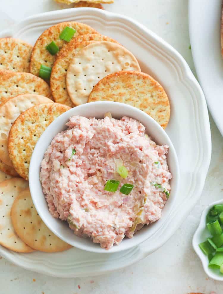 Deviled Ham served with Crackers