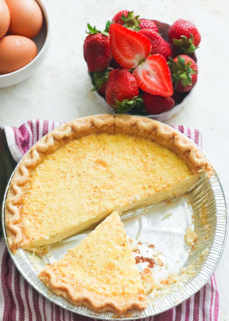 Egg Custard Pie (Quick and Easy) - Immaculate Bites Desserts