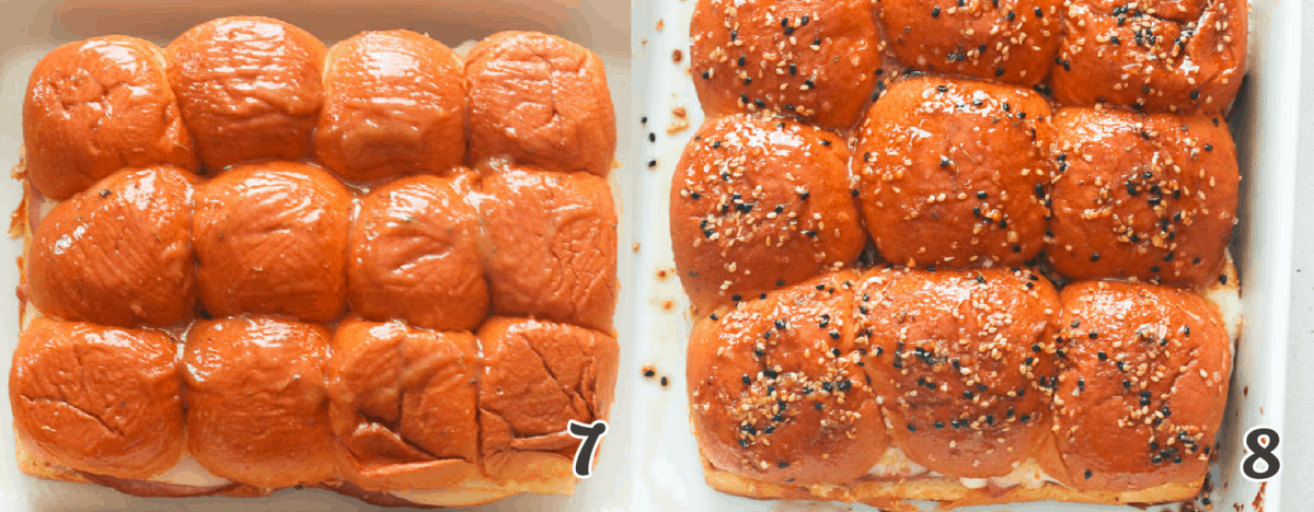 Sliders with poppy seeds