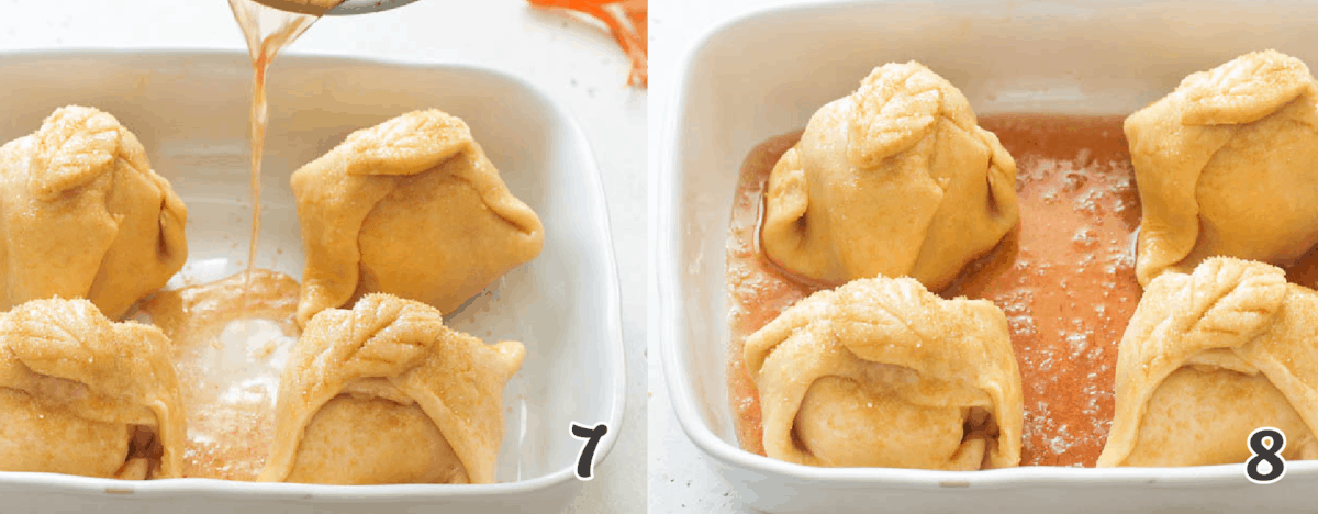 Baking Apple dumplings