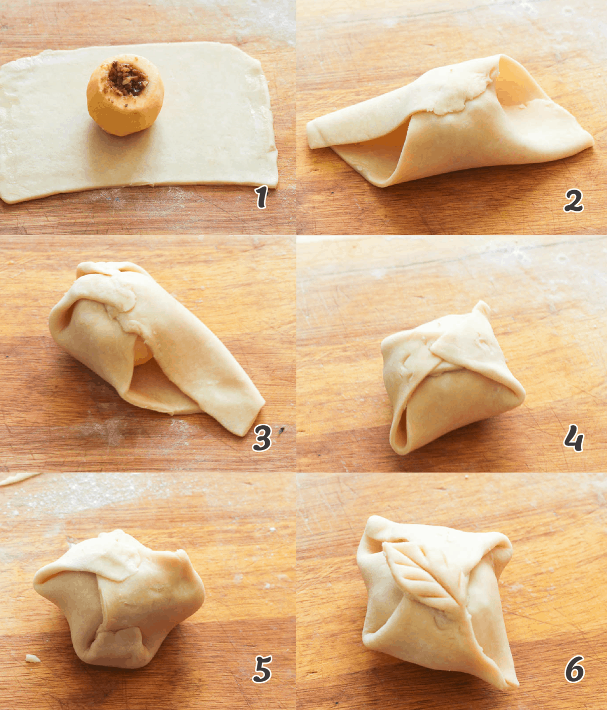 Apple dumplings Assembly