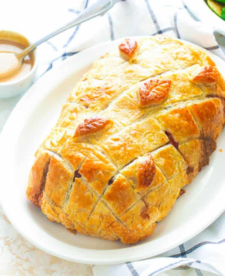 Beef Wellington fresh from the oven for a unique holiday meal