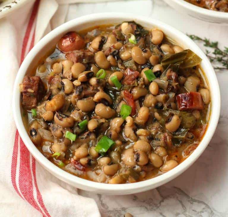 Instant Pot Black Eyed Peas served in a bowl