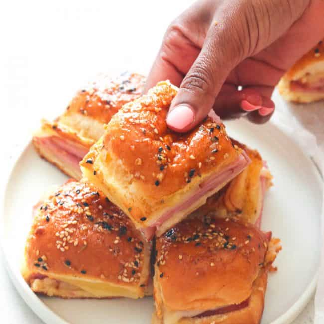 Ham and Cheese Sliders perfect for the Super Bowl
