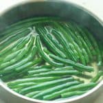 Blanching green beans