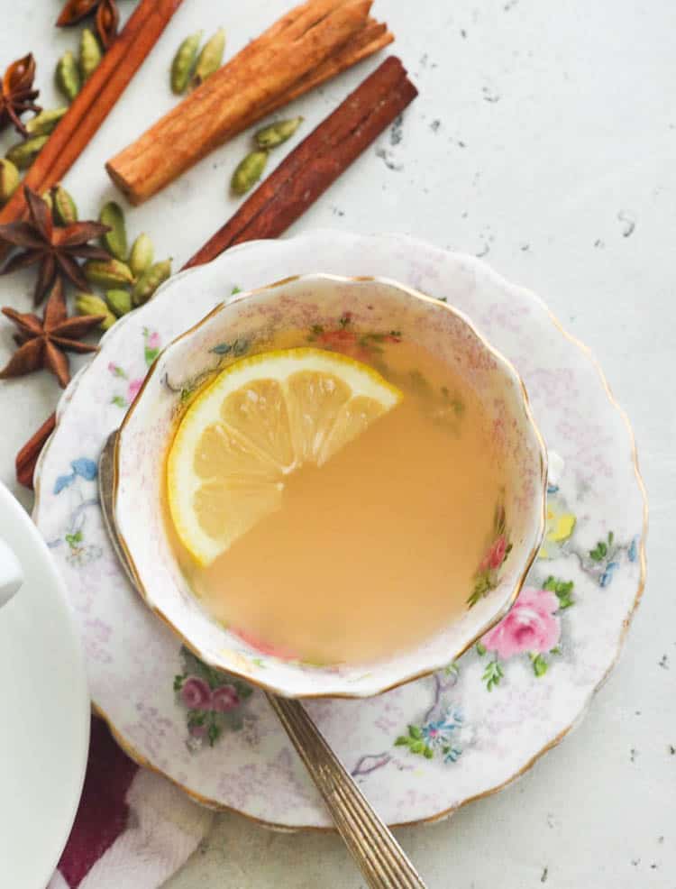 Ginger Tea with lemon