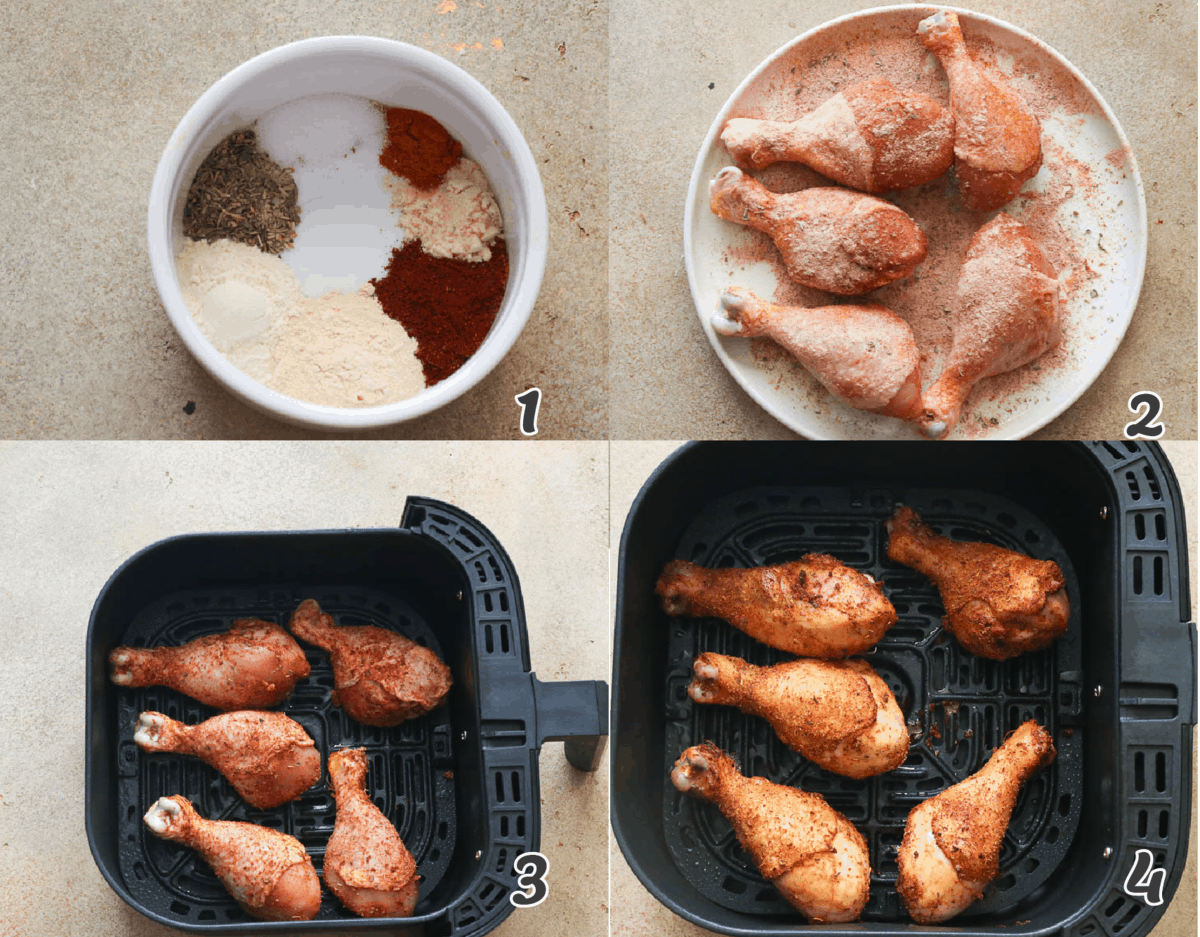 hOW TO AIR FRY CHICKEN LEGS