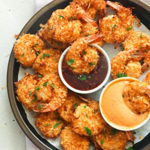 Dipped Air Fryer Coconut Shrimp