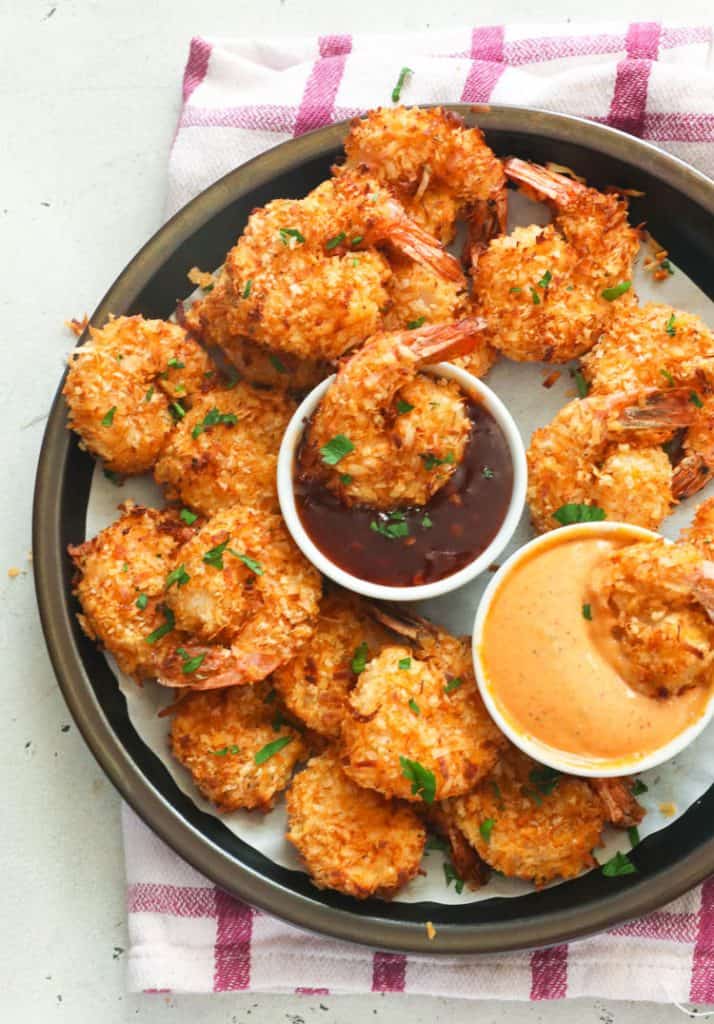 Dipped Air Fryer Coconut Shrimp