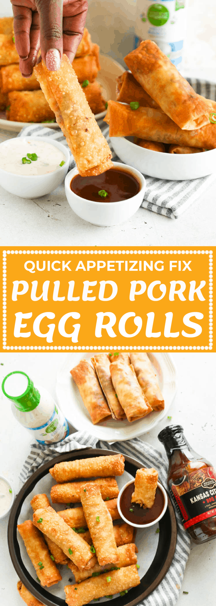 Quick Appetizing Fix Pulled Pork Egg Rolls