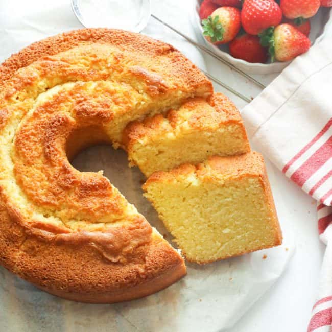 Sliced Southern Pound Cake