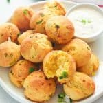 Air Fried Hush Puppies with a Dip