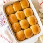 Honey Wheat Rolls on a Baking Dish