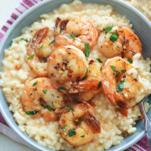 Shrimp Risotto in a Bowl