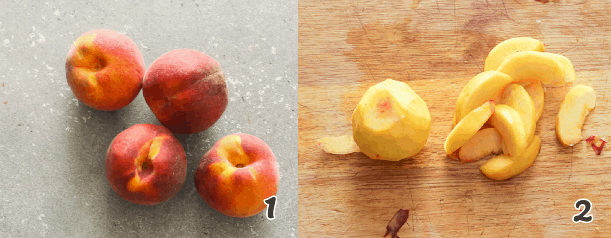 how to cut peaches
