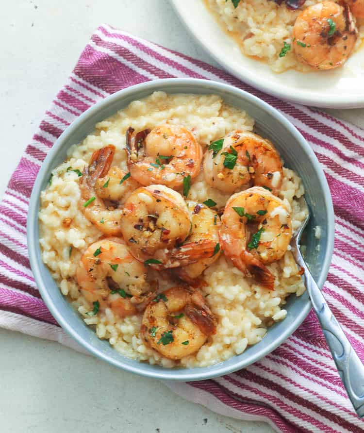Shrimp Risotto on Table