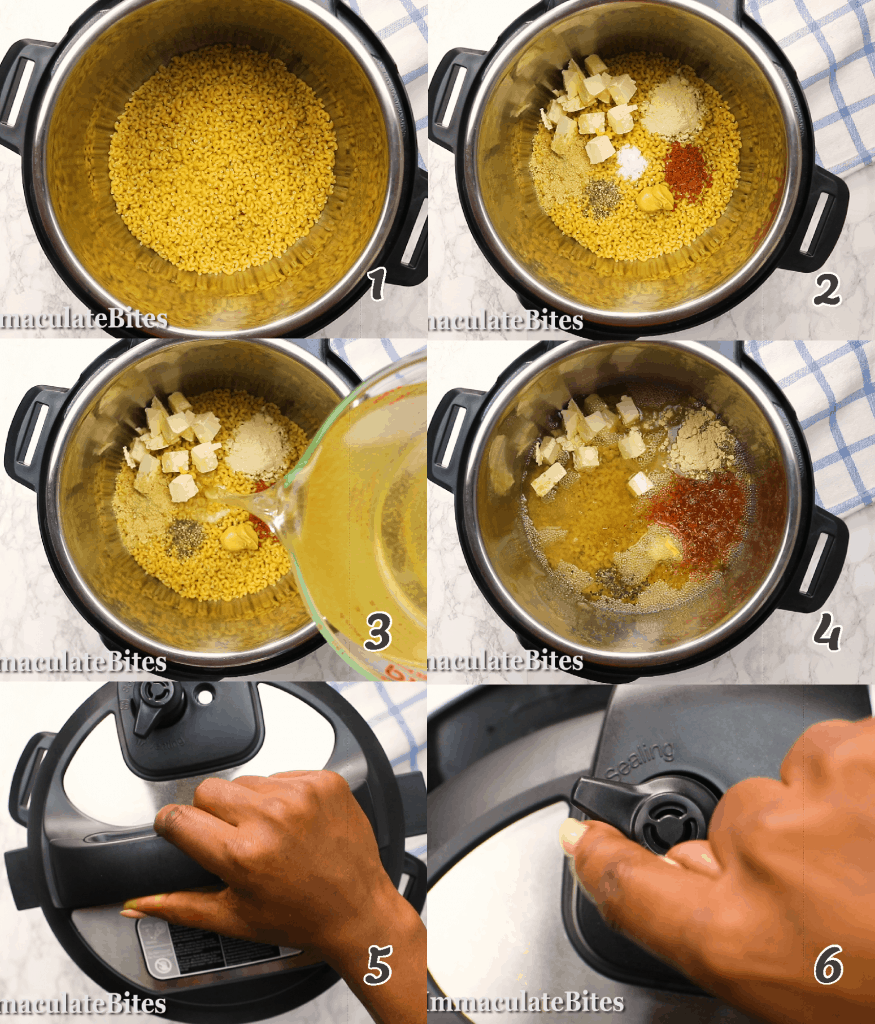 Instant pot macarCooking the macaroni in an instant potoni and cheese