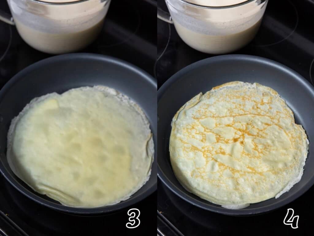 making the crepes