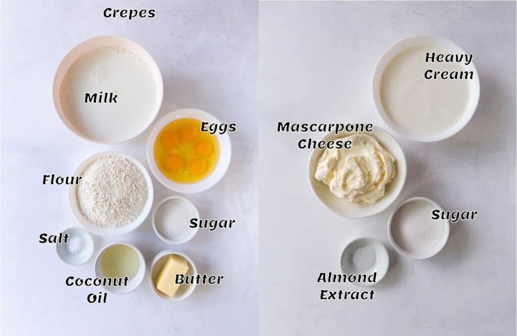 What you need to make a crepe cake