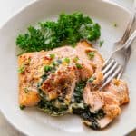 Stuffed Salmon with Spinach