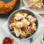 Ranch Potato Salad with chicken and bacon