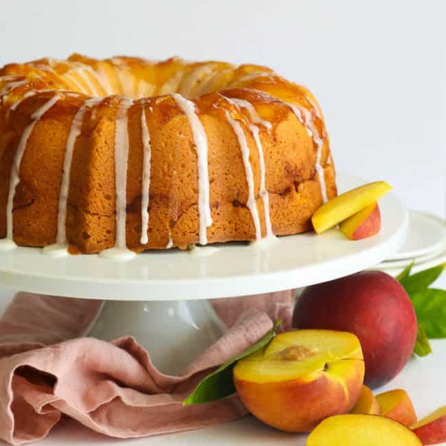 Fruit Dessert - Peach Cobbler Pound Cake