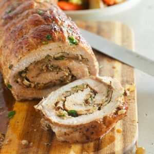 Sliced Pork Roulade or Stuffed Pork Loin