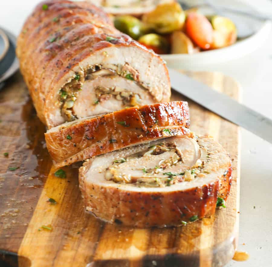 Stuffed Pork Loin Roast - Immaculate Bites Pork Recipes