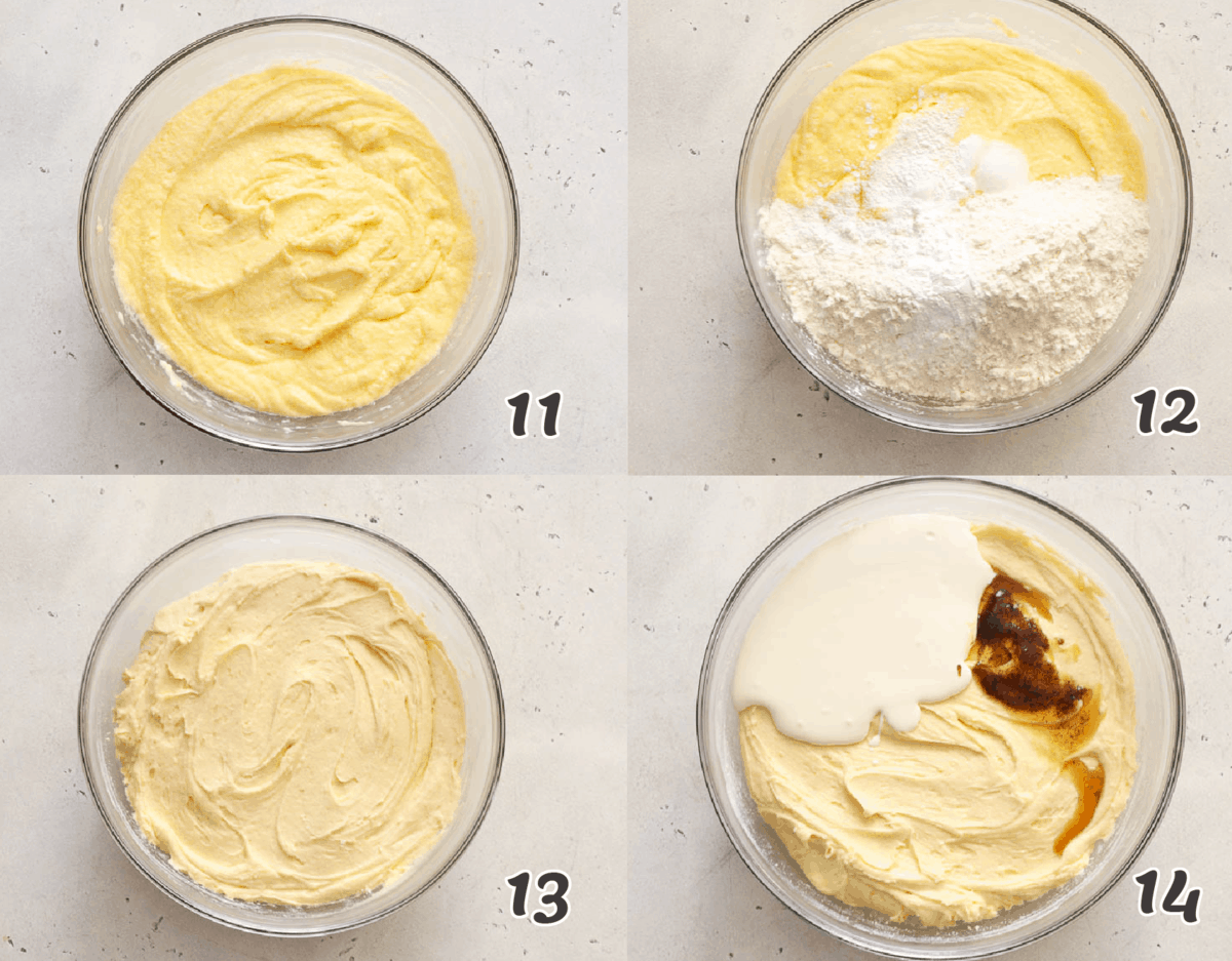 making pound cake batter from scratch