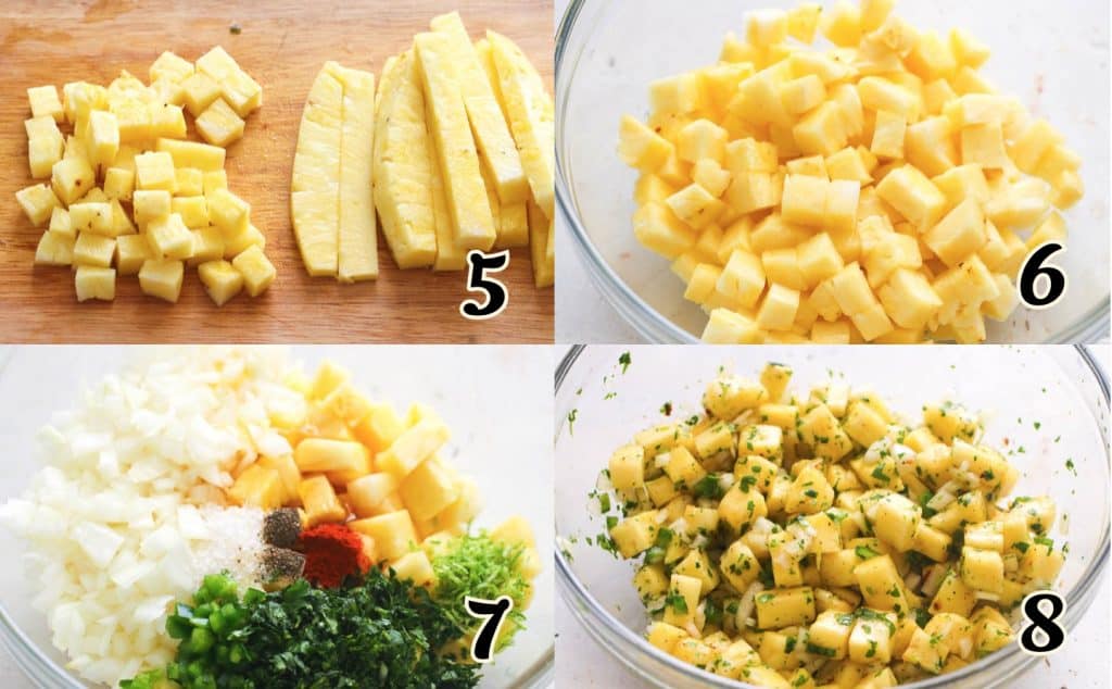 Pineapple Salsa Instructions 5-8