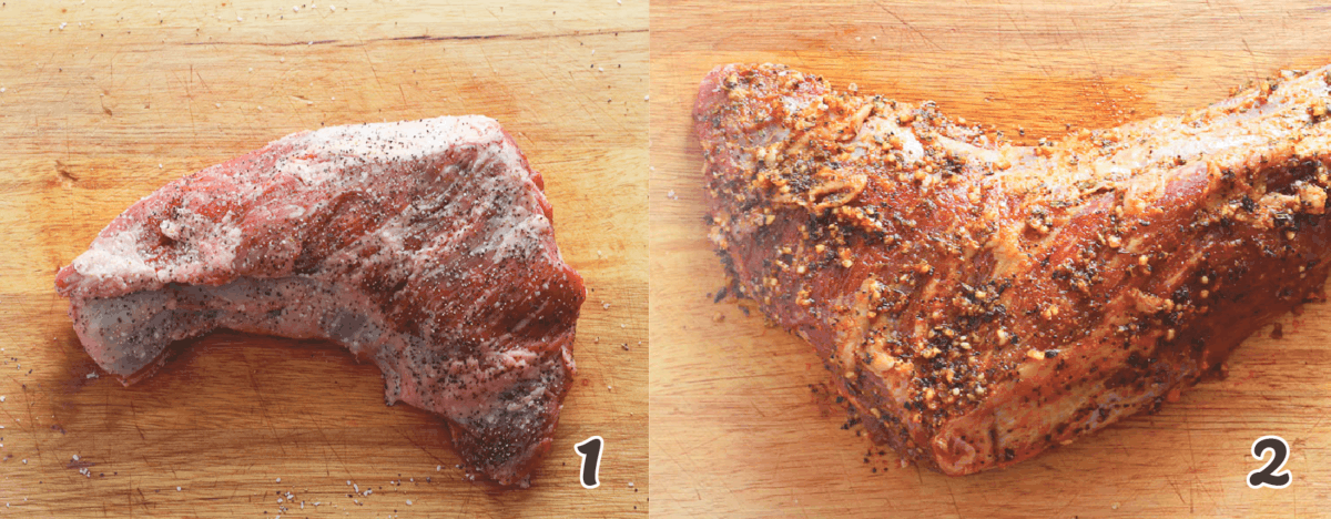 raw tri tip marinated for smoking