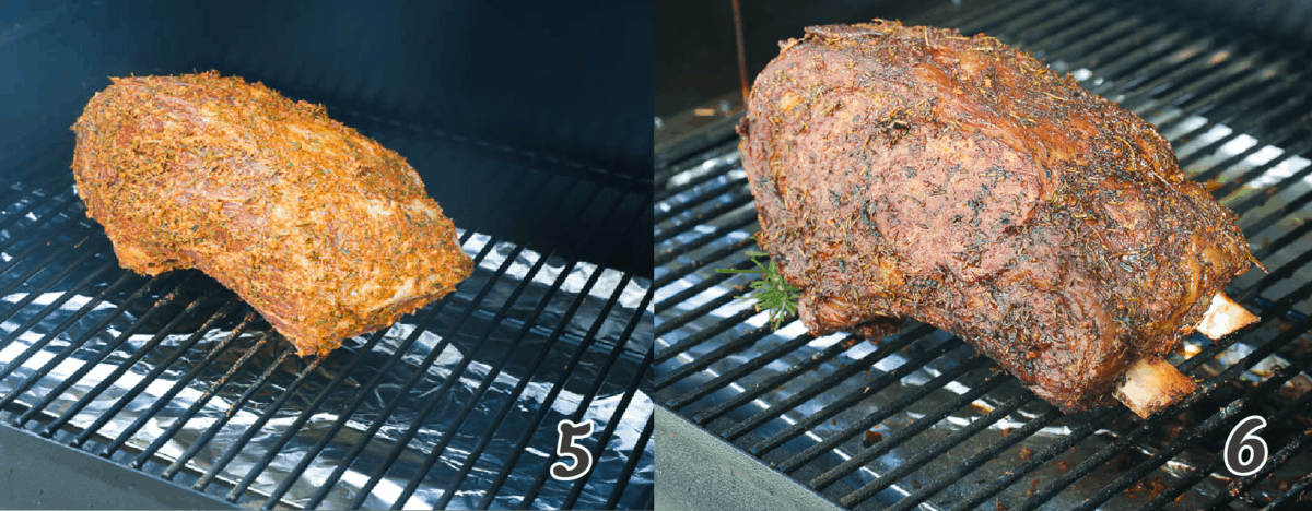 Smoked Prime Rib on a smoker grill