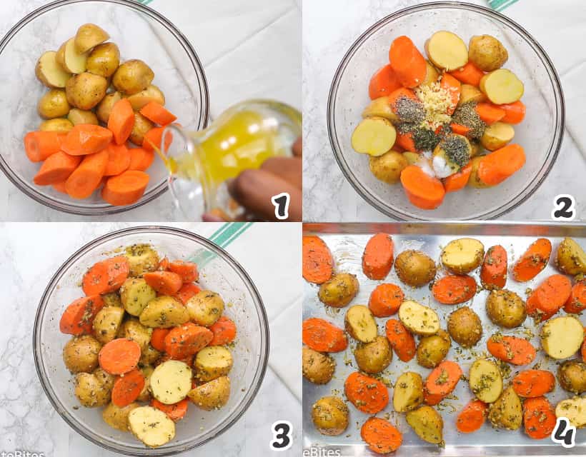 Roast Potatoes and Carrots