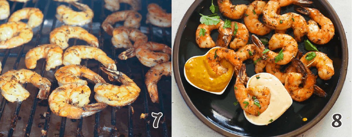 Smoked Shrimp Served with Lemon Wedges