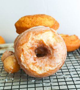 glazed donut front view