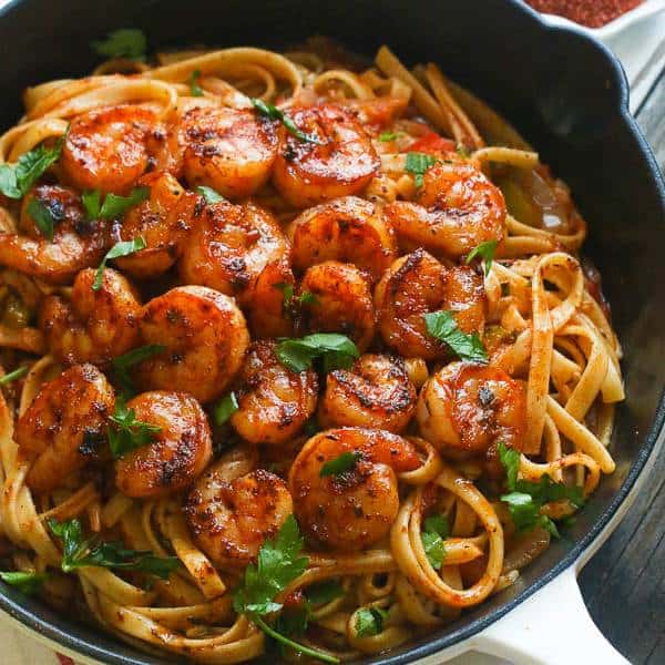 Blackened Shrimp and Pasta