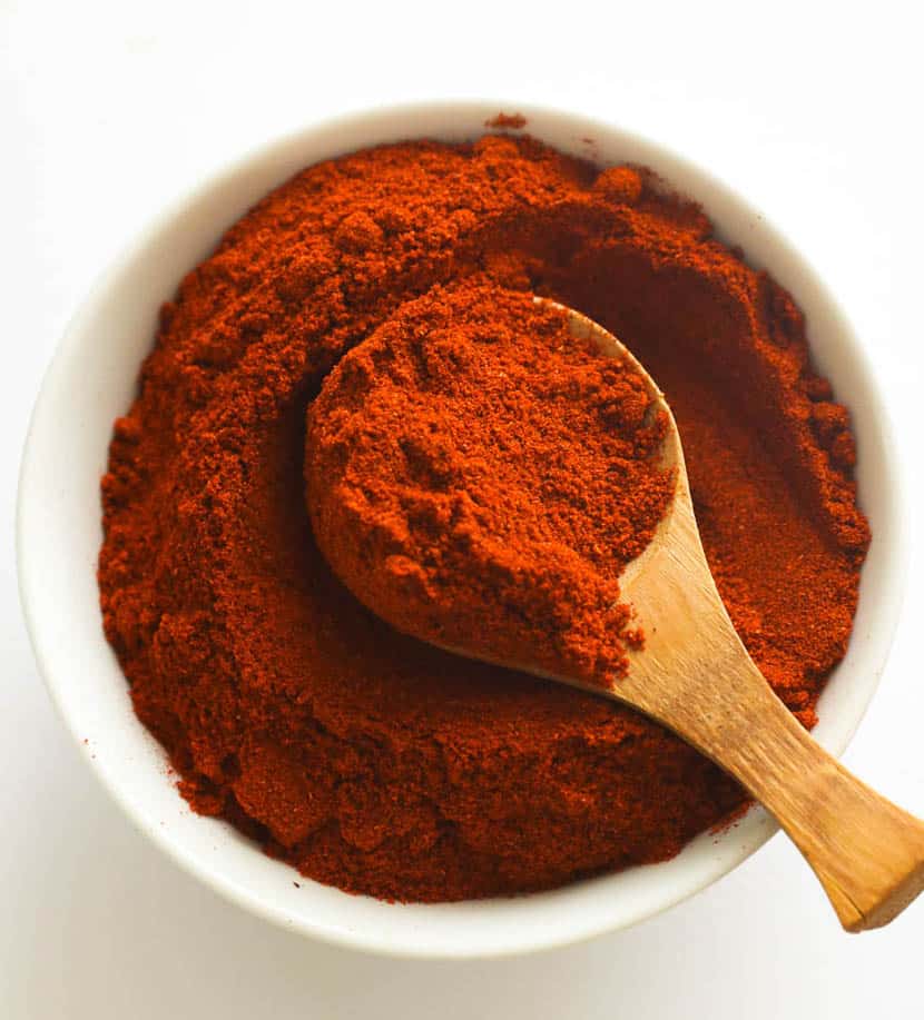 Pure paprika in a Small Bowl