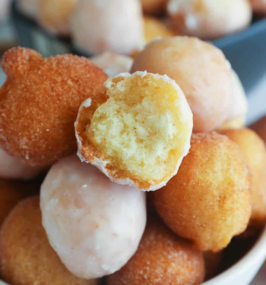 a pile of donut holes