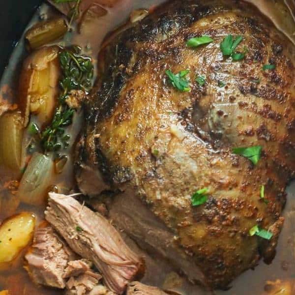 Slow Cooker Lamb Leg