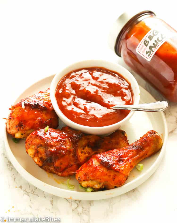 Homemade BBQ Sauce with chicken