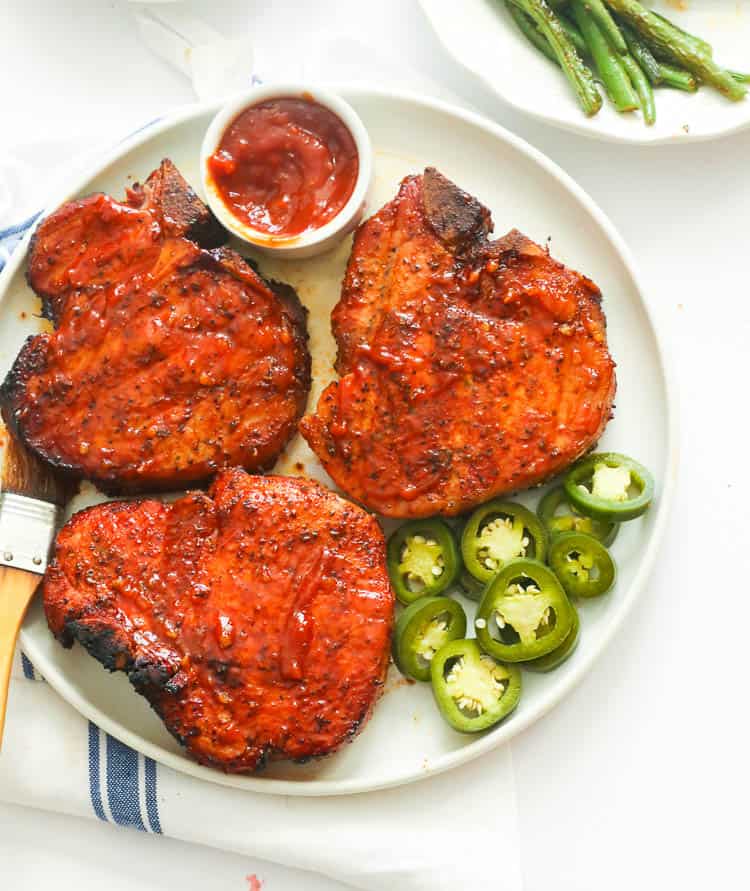 Jalapenos with smoked pork chop