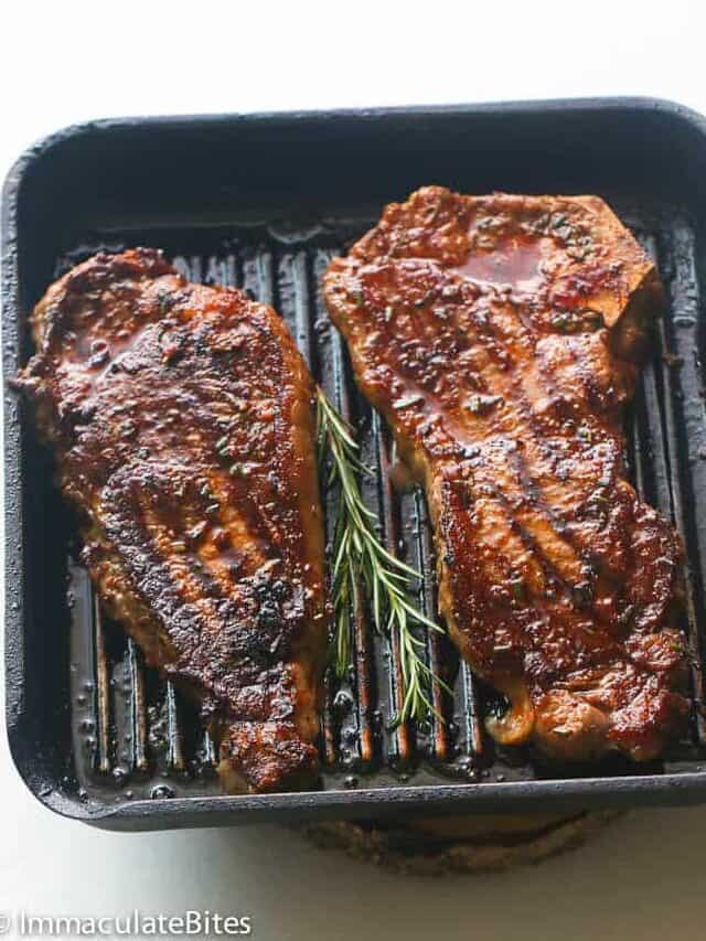 New York Steak from oven