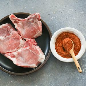 Pork chops seasoned with homemade seasoning