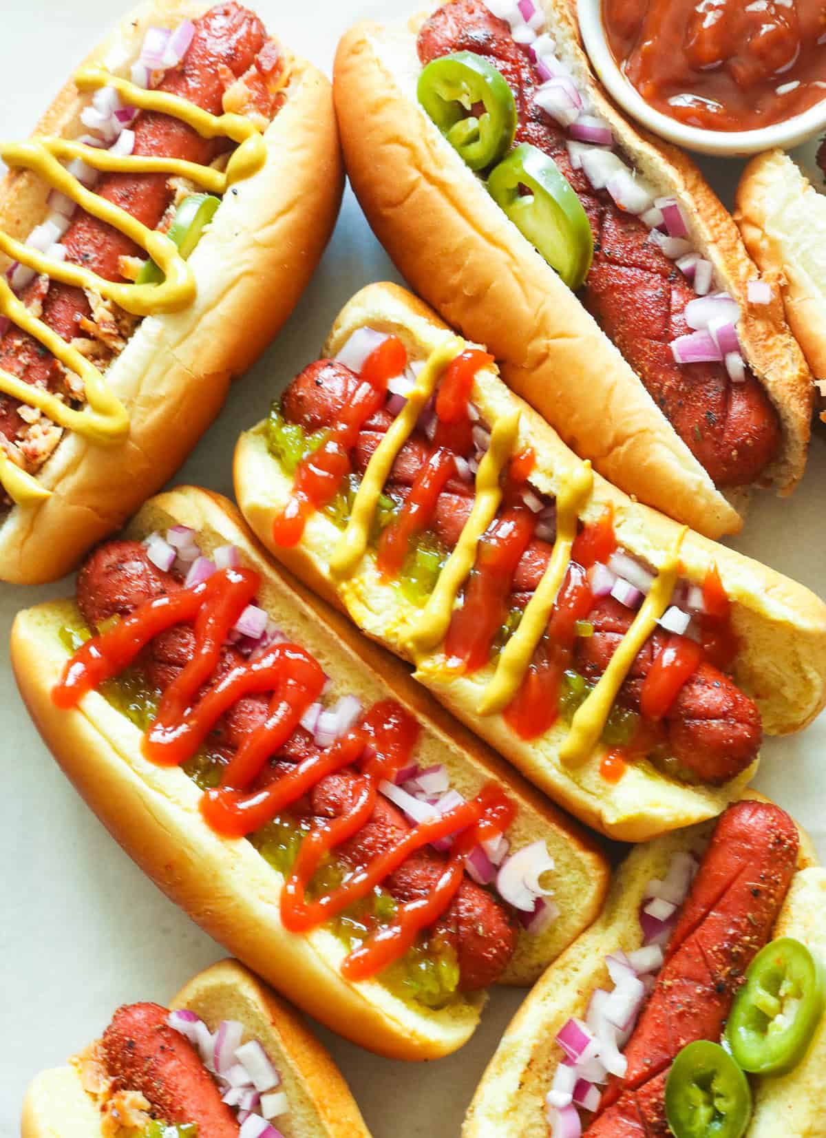 Smoked hotdogs from Feed the Grill