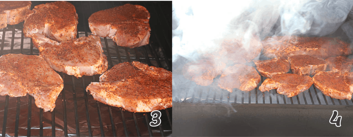 smoking the pork chops