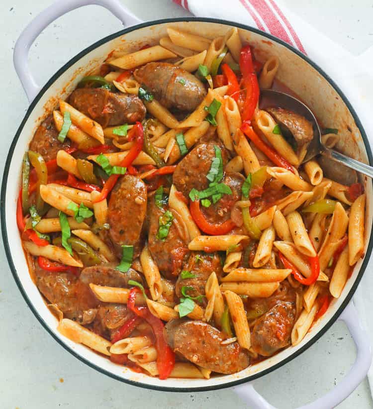 Sausage and Pasta in a Pan