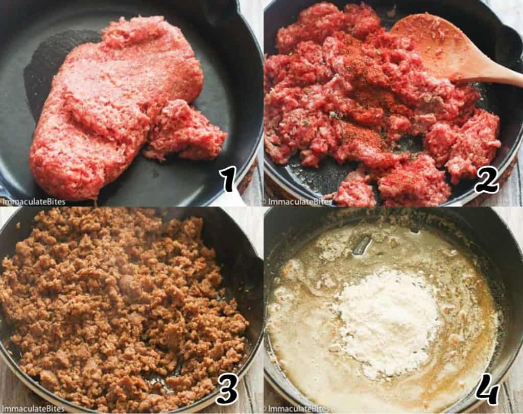 Sausage Gravy Instructions 1-4