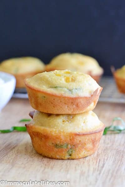 Delicious corn muffin stacked together