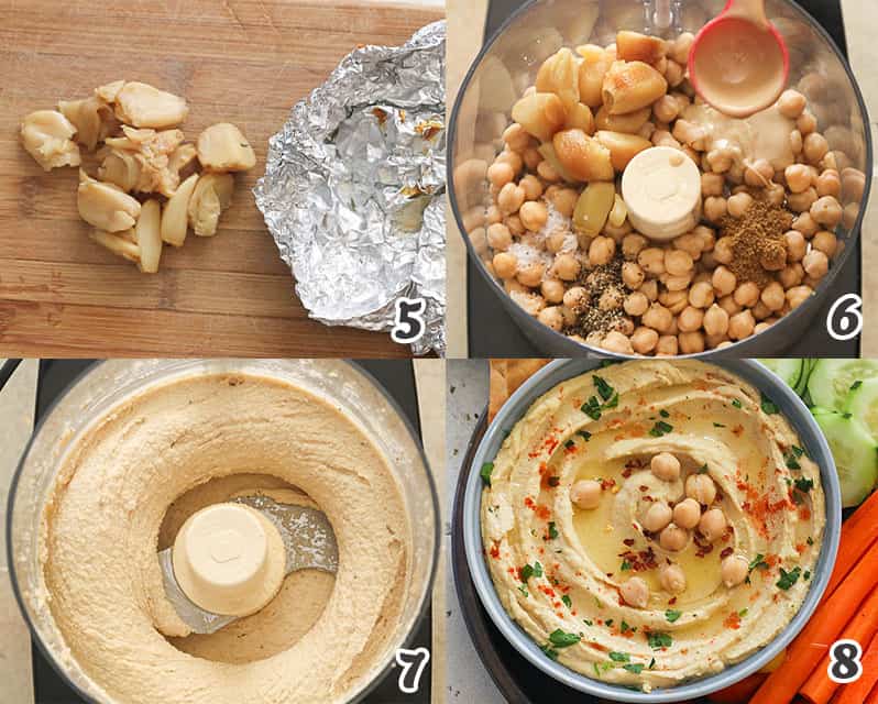 Chickpeas and other ingredients