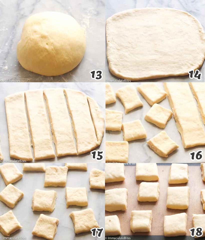 Shaping the bread dough